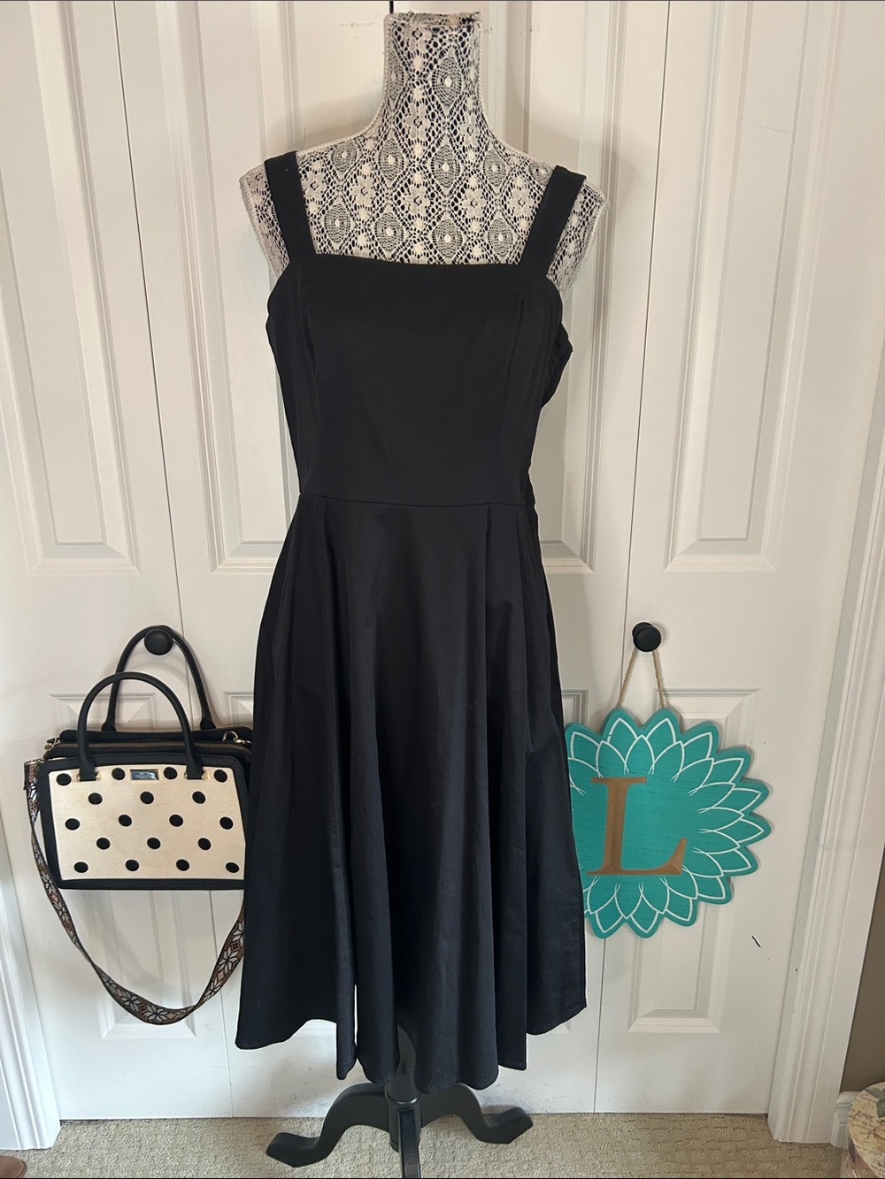 Hearts & Roses London Black Rockabilly Swing Dress – Classic Vintage Silhouette